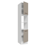 Despensero 40 cm 2 Puertas e 2 Nichos Blanco/Crema Agata Madesa