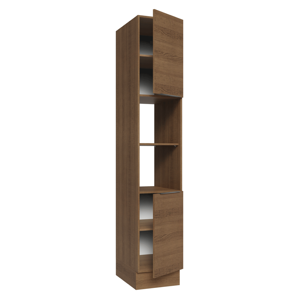 Despensero 40 cm 2 Puertas e 2 Nichos Marrón Stella Madesa