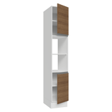 Despensero 40 cm 2 Puertas e 2 Nichos Blanco/Marrón Glamy Madesa