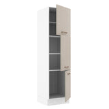 Despensero 60 cm 3 Puertas Blanco/Crema Agata Madesa