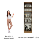 Bajo Mesada Organizador Madesa Glamy 60 cm 3 Puertas Marrón/Blanco