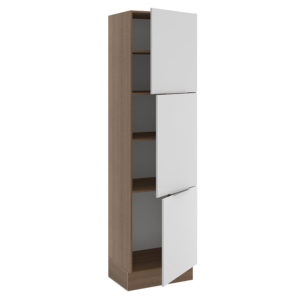 Despensero 60 cm 3 Puertas Marrón/Blanco Stella Madesa