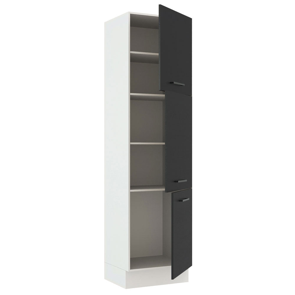 Despensero 60 cm 3 Puertas Blanco/Negro Agata Madesa
