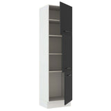 Despensero 60 cm 3 Puertas Blanco/Negro Agata Madesa
