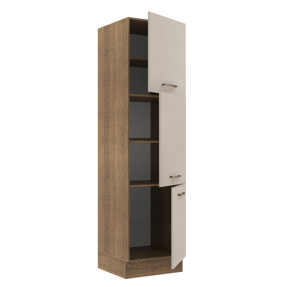 Despensero 60 cm 3 Puertas Marrón/Crema Agata Madesa