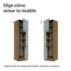 Despensero 60 cm 3 Puertas Marrón/Gris Lux Madesa