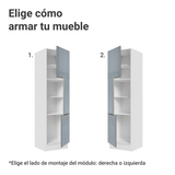 Despensero 60 cm 3 Puetas Blanco/Gris Lux Madesa