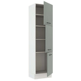 Despensero 60 cm 3 Puertas Blanco/Gris Agata Madesa