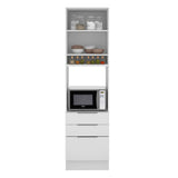 Mueble de Cocina para Horno 60 cm 1 Puerta 3 Cajones Blanco Stella Madesa