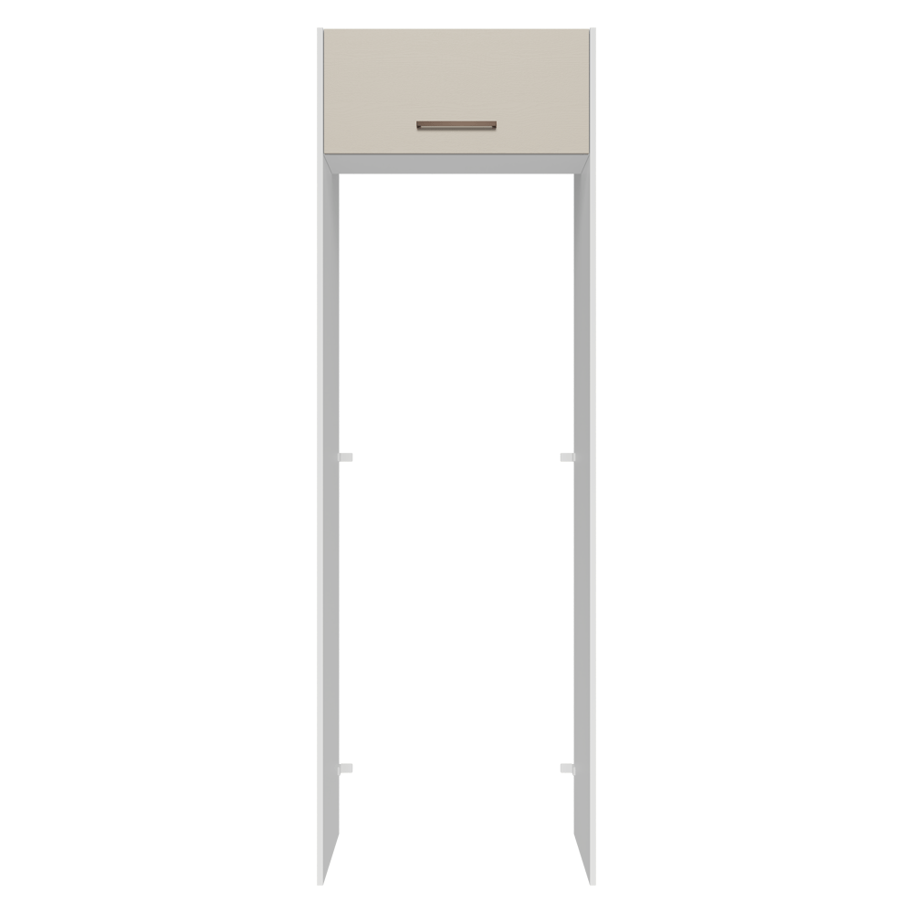 Mueble para empotrar Heladera 73 cm 1 Puerta Abatible Blanco/Crema Agata Madesa