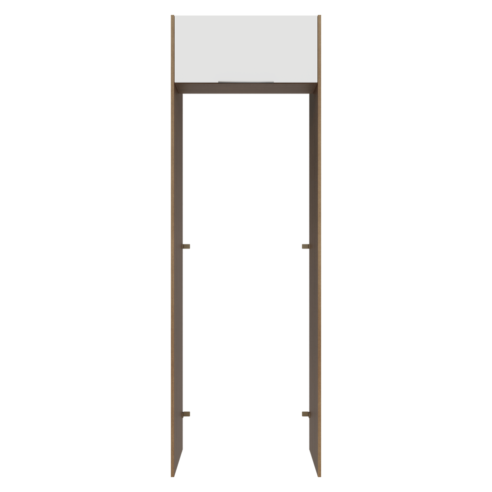 Mueble para empotrar Heladera 73 cm 1 Puerta Abatible Marrón/Blanco Stella Madesa