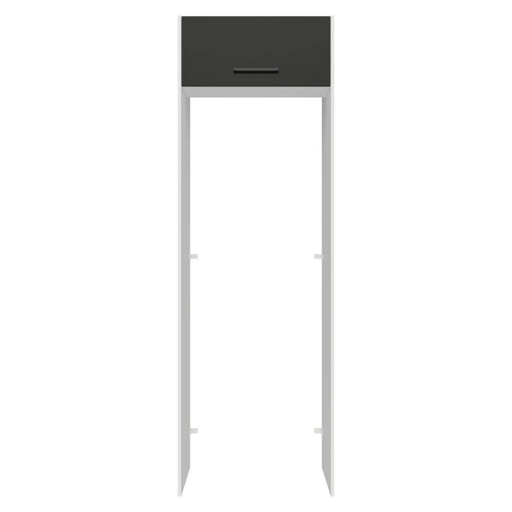 Mueble para empotrar Heladera 73 cm 1 Puerta Abatible Blanco/Negro Agata Madesa