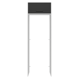 Mueble para empotrar Heladera 73 cm 1 Puerta Abatible Blanco/Negro Agata Madesa