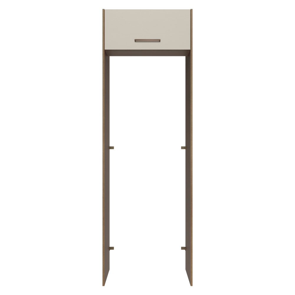 Mueble para empotrar Heladera 73 cm 1 Puerta Abatible Marrón/Crema Agata Madesa