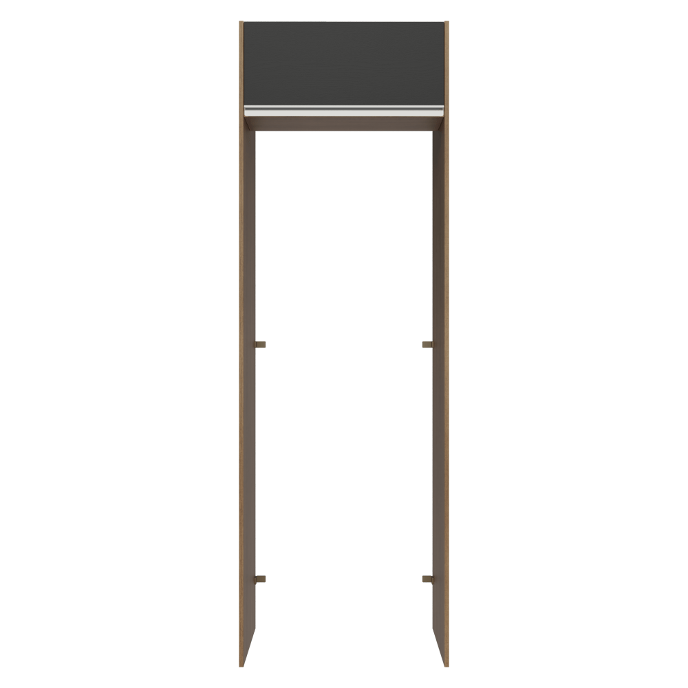 Mueble para empotrar Heladera 73 cm 1 Puerta Abatible Marrón/Negro Glamy Madesa