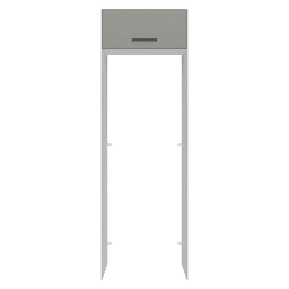 Mueble para empotrar Heladera 73 cm 1 Puerta Abatible Blanco/Gris Agata Madesa