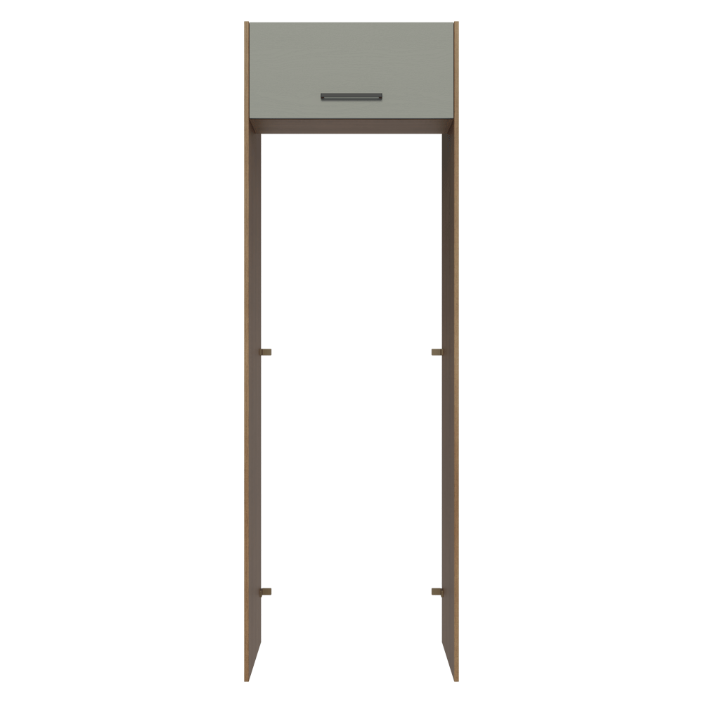 Mueble para empotrar Heladera 73 cm 1 Puerta Abatible Marrón/Gris Agata Madesa