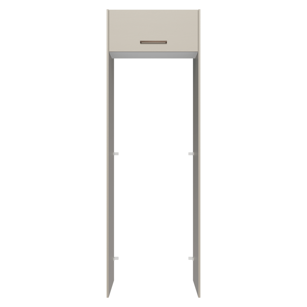 Mueble para empotrar Heladera 73 cm 1 Puerta Abatible Crema/Blanco/Crema Agata Madesa