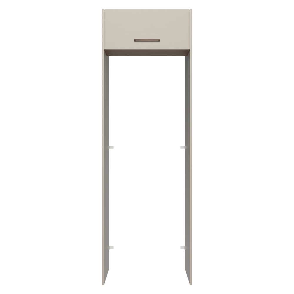 Mueble para empotrar Heladera 73 cm 1 Puerta Abatible Crema/Marrón/Crema Agata Madesa