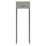 Mueble para empotrar Heladera 73 cm 1 Puerta Abatible  Gris/Blanco/Gris Agata Madesa
