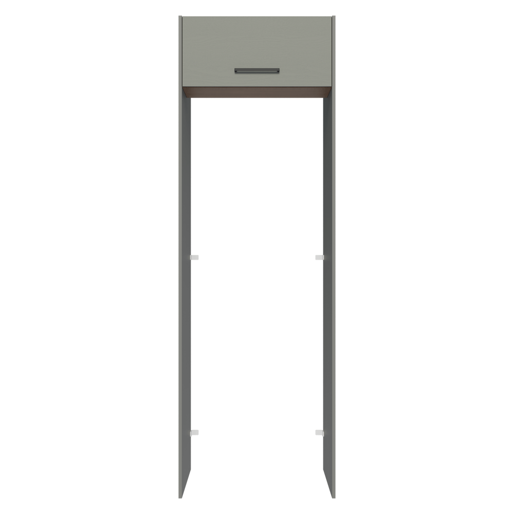 Mueble para empotrar Heladera 73 cm 1 Puerta Abatible Gris/Marrón/Gris Agata Madesa