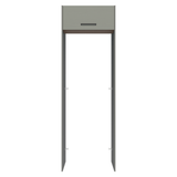 Mueble para empotrar Heladera 73 cm 1 Puerta Abatible Gris/Marrón/Gris Agata Madesa