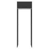 Mueble para empotrar Heladera 73 cm 1 Puerta Abatible Negro/Blanco/Negro Agata Madesa