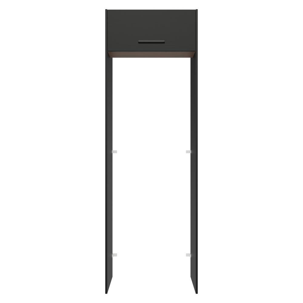 Mueble para empotrar Heladera 73 cm 1 Puerta Abatible Negro/Marrón/Negro Agata Madesa