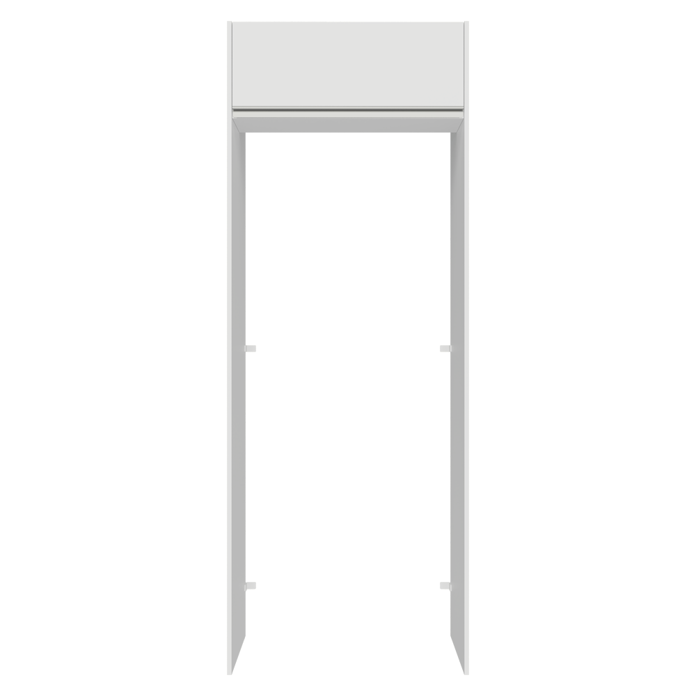 Mueble para empotrar Heladera 83 cm 1 Puerta Rebatible Blanco Glamy Madesa