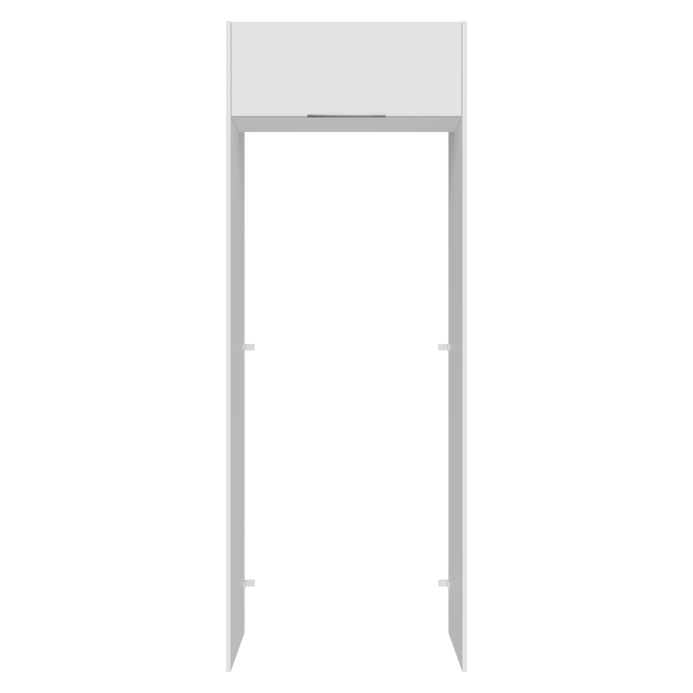 Mueble para empotrar Heladera 83 cm 1 Puerta Rebatible Blanco Stella Madesa