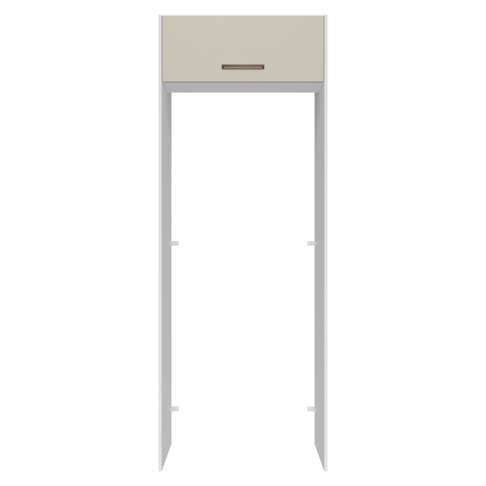 Mueble para empotrar Heladera 83 cm 1 Puerta Rebatible Blanco/Crema Agata Madesa