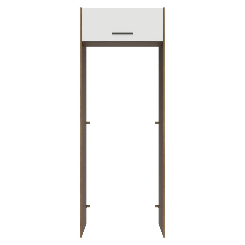 Mueble para empotrar Heladera 83 cm 1 Puerta Rebatible Marrón/Blanco Agata Madesa