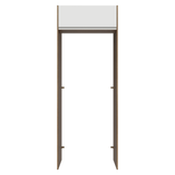 Mueble para empotrar Heladera 83 cm 1 Puerta Rebatible Marrón/Blanco Glamy Madesa
