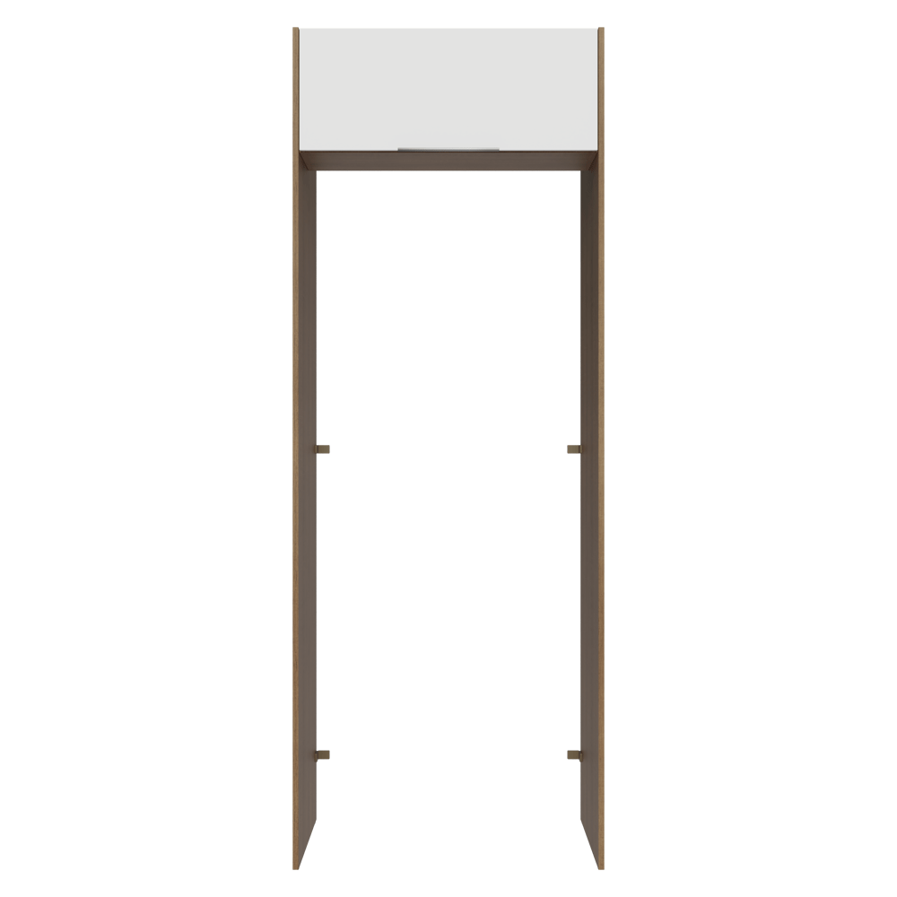 Mueble para empotrar Heladera 83 cm 1 Puerta Rebatible Marrón/Blanco Stella Madesa