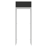 Mueble para empotrar Heladera 83 cm 1 Puerta Rebatible Blanco/Negro Glamy Madesa