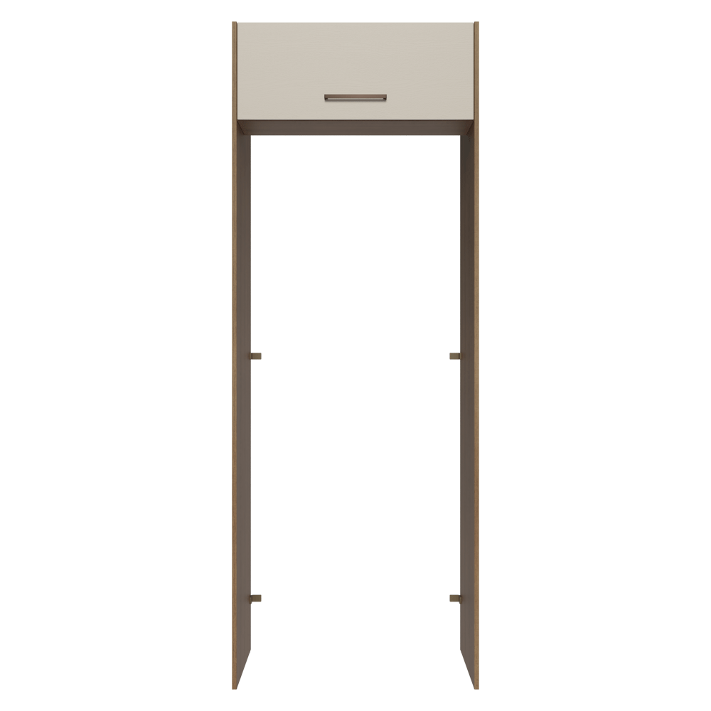 Mueble para empotrar Heladera 83 cm 1 Puerta Rebatible Marrón/Crema Agata Madesa