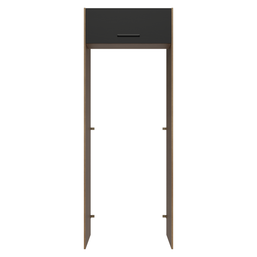 Mueble para empotrar Heladera 83 cm 1 Puerta Rebatible Marrón/Negro Agata Madesa