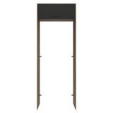 Mueble para empotrar Heladera 83 cm 1 Puerta Rebatible Marrón/Negro Agata Madesa