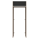 Mueble para empotrar Heladera 83 cm 1 Puerta Rebatible Marrón/Negro Glamy Madesa
