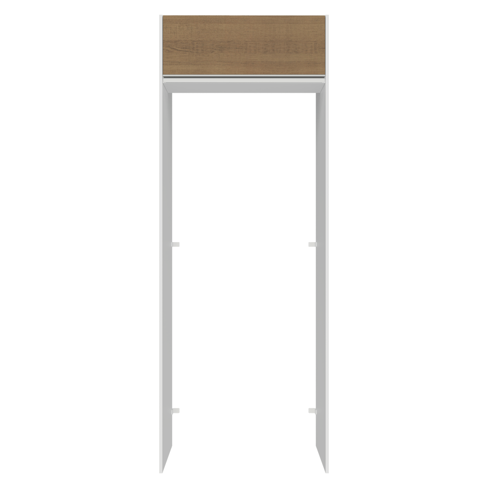 Mueble para empotrar Heladera 83 cm 1 Puerta Abatible Blanco/Marrón Glamy Madesa