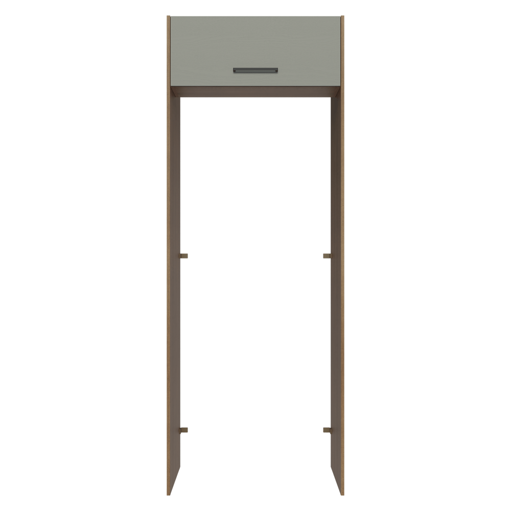 Mueble para empotrar Heladera 83 cm 1 Puerta Rebatible Marrón/Gris Agata Madesa
