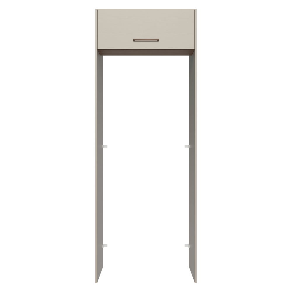Mueble para empotrar Heladera 83 cm 1 Puerta Rebatible Crema/Marrón/Crema Agata Madesa