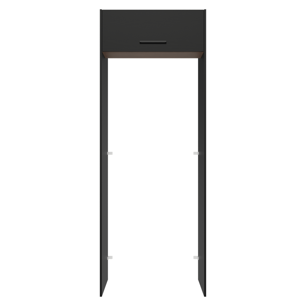 Mueble para empotrar Heladera 83 cm 1 Puerta Rebatible Negro/Marrón/Negro Agata Madesa
