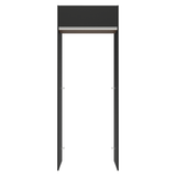 Mueble para empotrar Heladera 83 cm 1 Puerta Rebatible Negro/Marrón/Negro Glamy Madesa