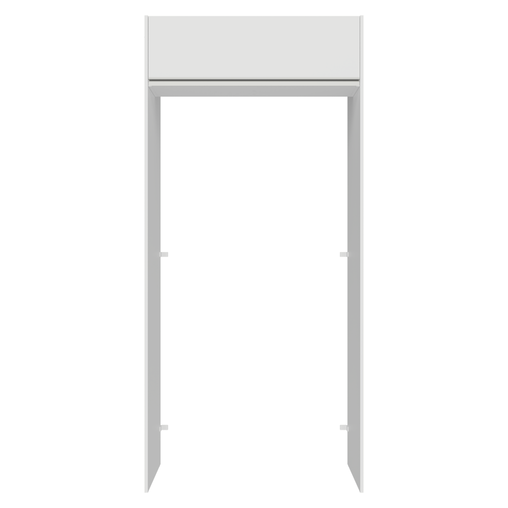 Mueble para empotrar Heladera 103 cm 1 Puerta Abatible Blanco Glamy Madesa