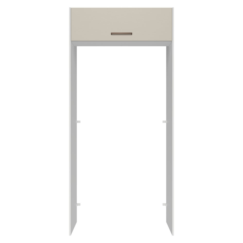 Mueble para empotrar Heladera 103 cm 1 Puerta Abatible Blanco/Crema Agata Madesa