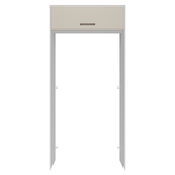 Mueble para empotrar Heladera 103 cm 1 Puerta Abatible Blanco/Crema Agata Madesa