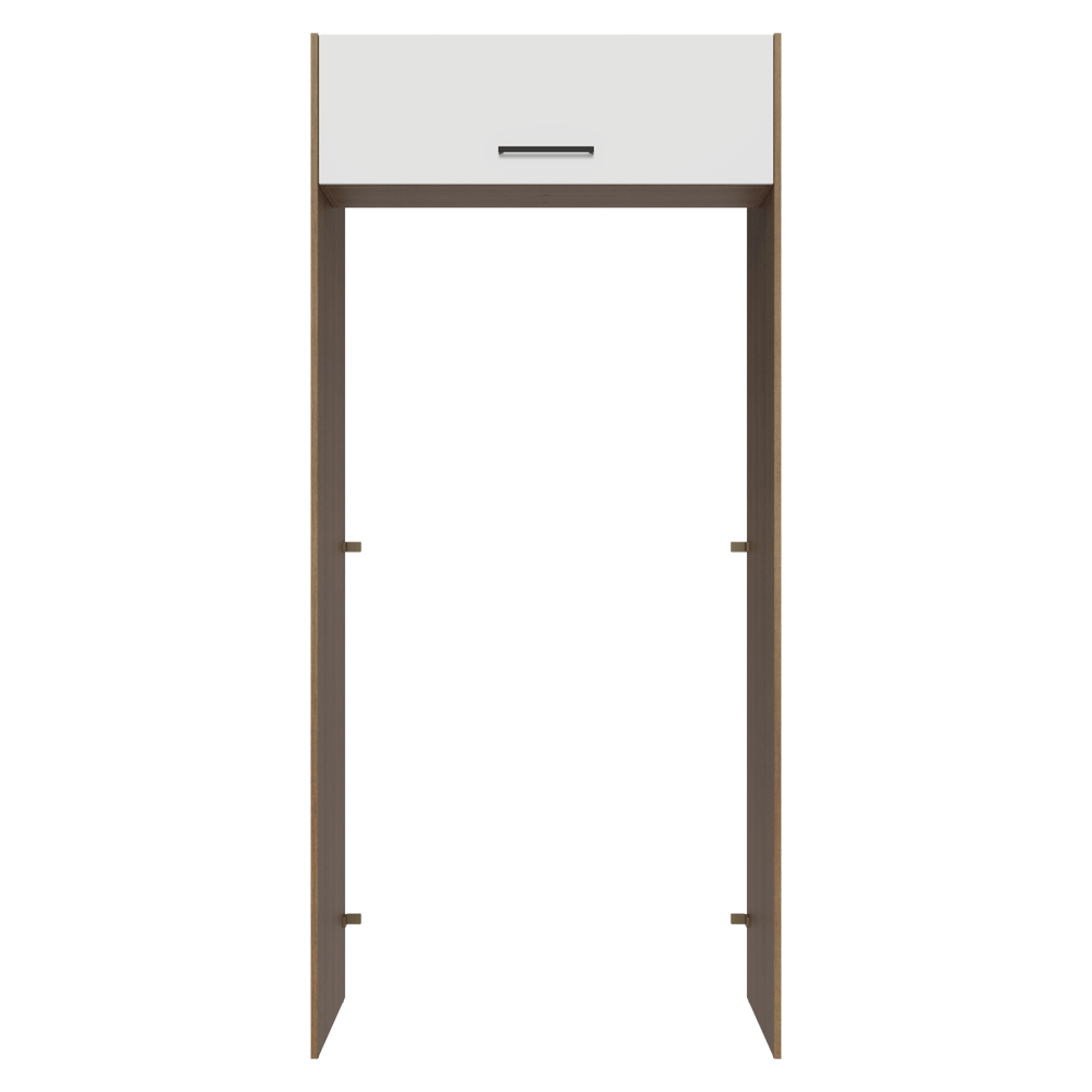Mueble para empotrar Heladera 103 cm 1 Puerta Abatible Marrón/Blanco Agata Madesa