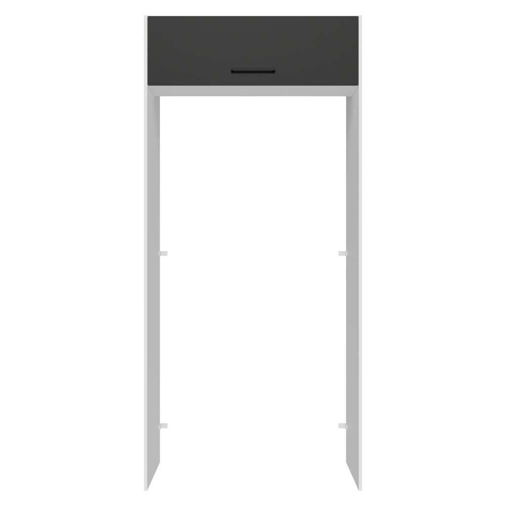 Mueble para empotrar Heladera 103 cm 1 Puerta Abatible Blanco/Negro Agata Madesa