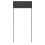Mueble para empotrar Heladera 103 cm 1 Puerta Abatible Blanco/Negro Agata Madesa